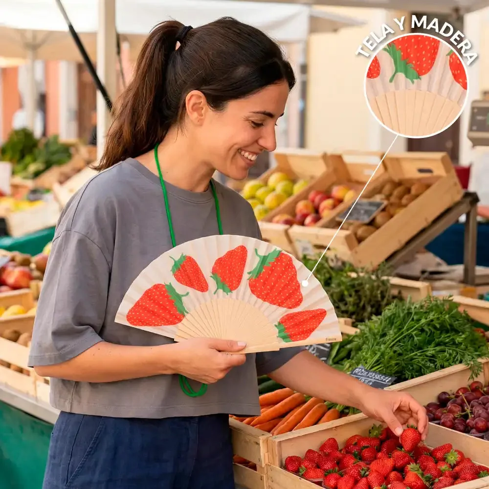 Éventail Fisura « Strawberries », vue détaillée 4 | One Horizon