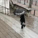 Parapluie Fisura « Fucking Rain » noir, vue détaillée 11 | One Horizon