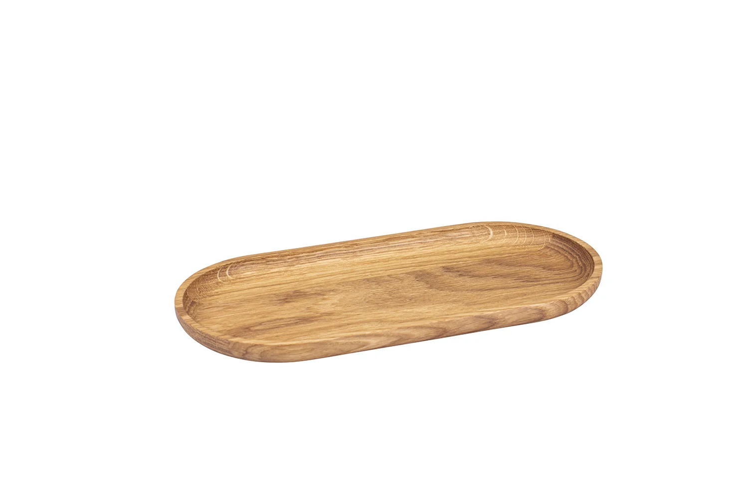 Assiette ovale en bois, petite, chêne