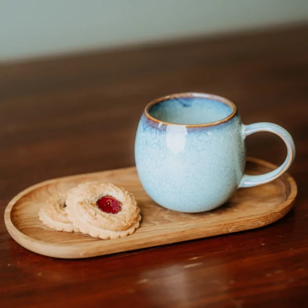 Assiette en bois Kadastar, ovale, petite, en chêne, vue détaillée 2 | One Horizon