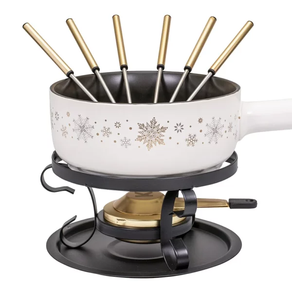 Sparkling Winter Cheese Fondue Set
