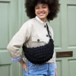 Children's Crossbody Bag, Black, Detail Shot 2 | One Horizon