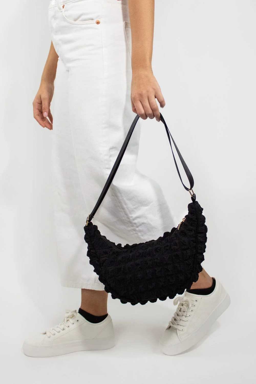 Children's Crossbody Bag, Black, Detail View 6 | One Horizon