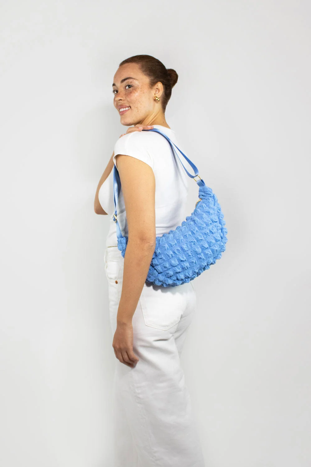 Children's Crossbody Bag, Blue, Detail View 4 | One Horizon