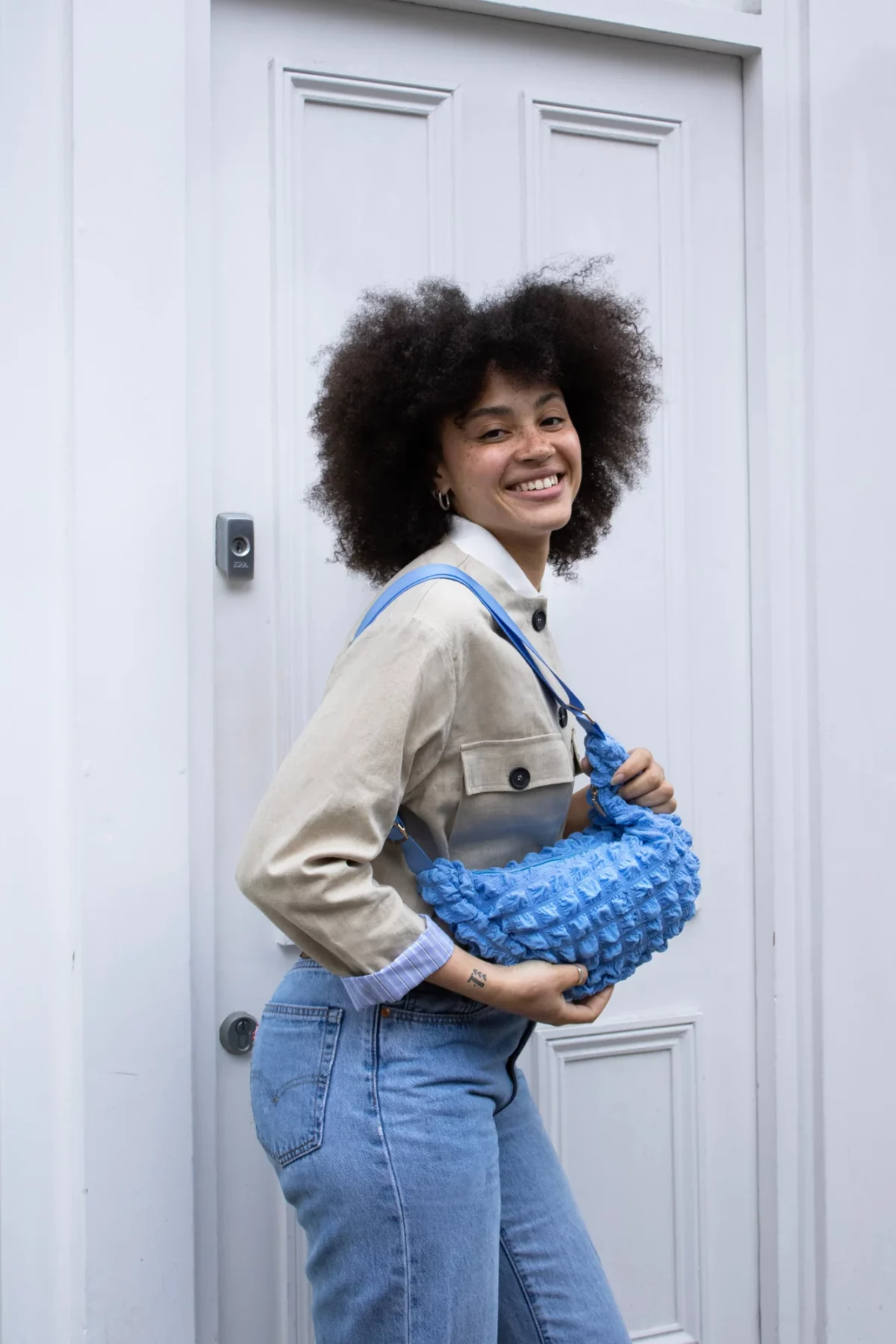 Kids' Crossbody Bag, Blue, Detail View 5 | One Horizon