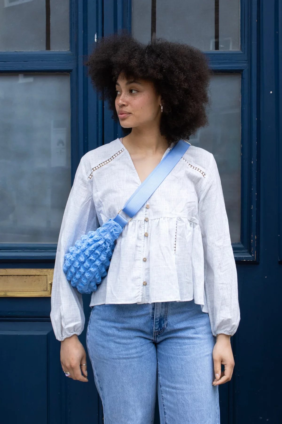 Kids' Cross-Body Bag, Blue, Detail View 7 | One Horizon