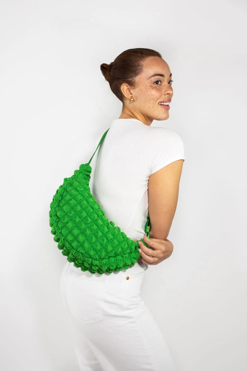 Children's Cross-Body Bag, Green, Detail View 4 | One Horizon