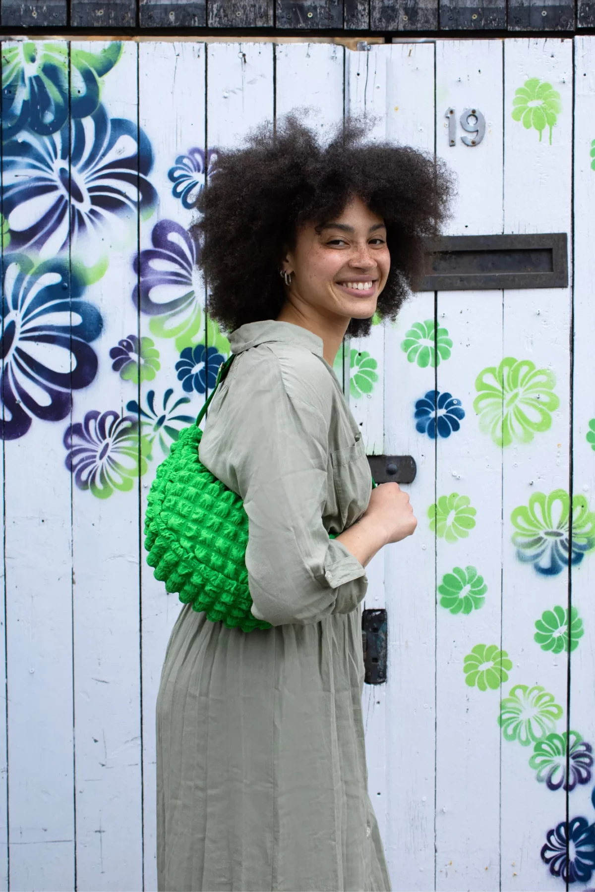 Children's Crossbody Bag, Green, Detail View 5 | One Horizon