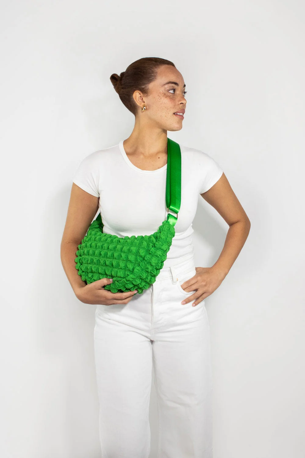 Children's Crossbody Bag, Green, Detail View 6 | One Horizon