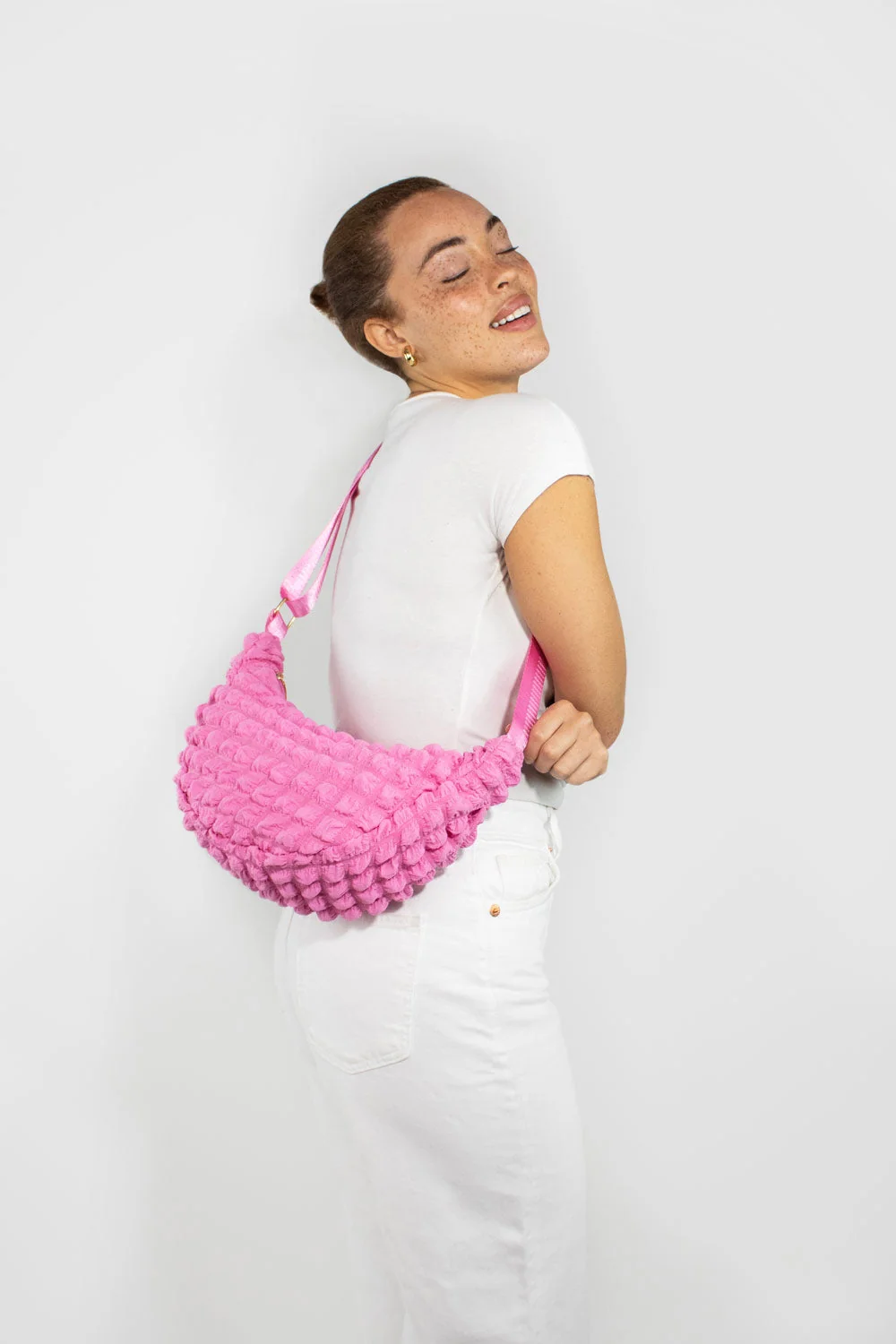 Kids' Crossbody Bag, Pink, Close-up 4 | One Horizon