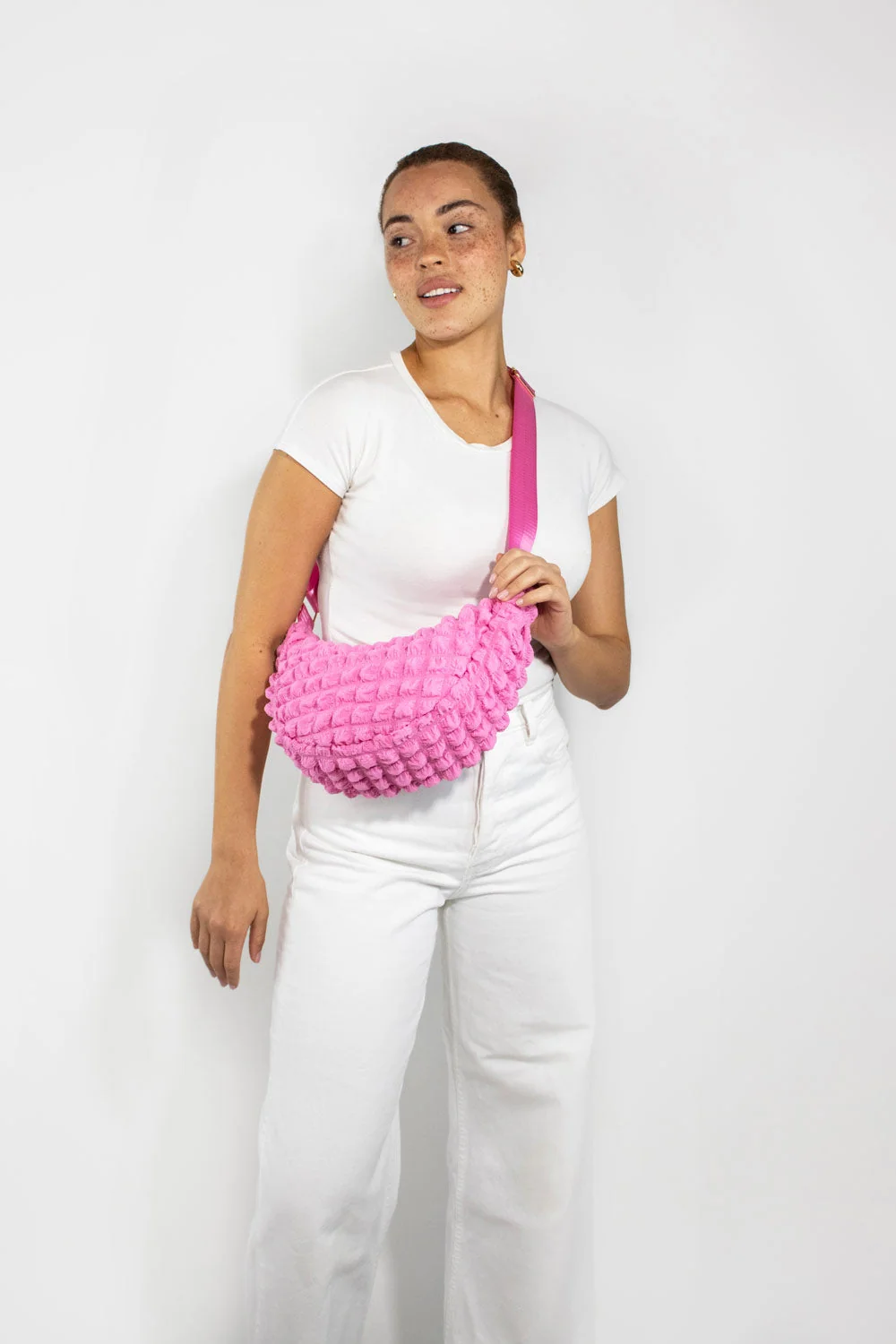 Kids' Crossbody Bag, Pink, Detail Shot 8 | One Horizon