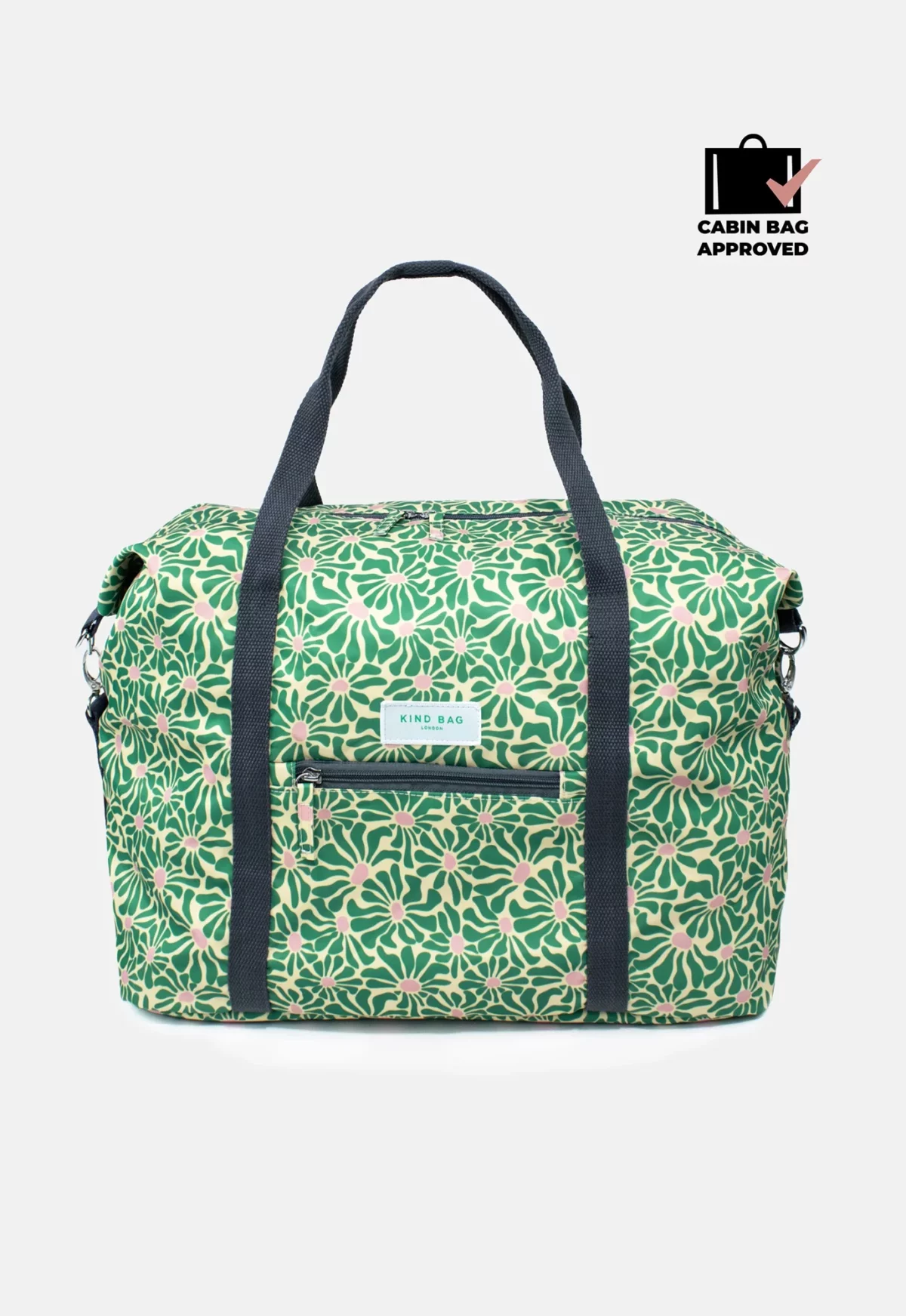 Sac de voyage pour enfant « Abstract Flowers » - Vert + rose | One Horizon