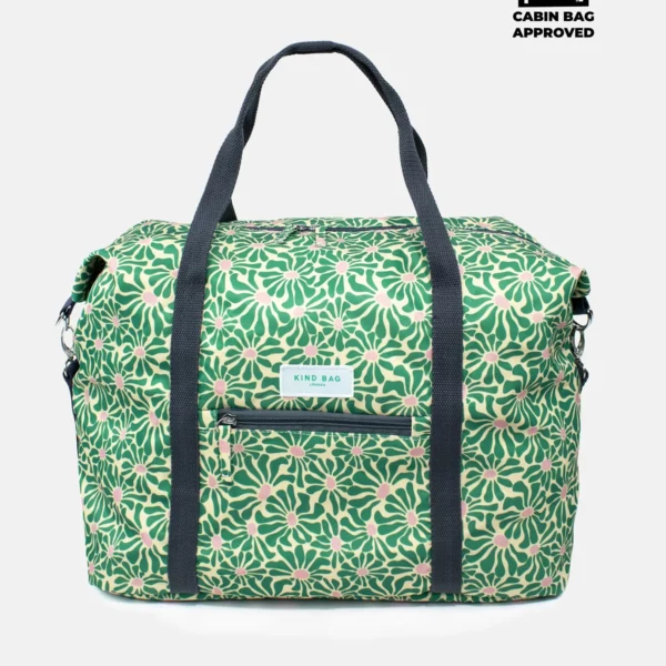 Weekender - Abstract Flowers - Green+Pink