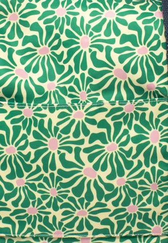 Sac de voyage pour enfant « Abstract Flowers » - Vert + Rose, vue détaillée 3 | One Horizon