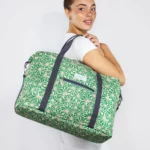 Sac de voyage pour enfant « Abstract Flowers » - Vert + Rose, vue détaillée 4 | One Horizon