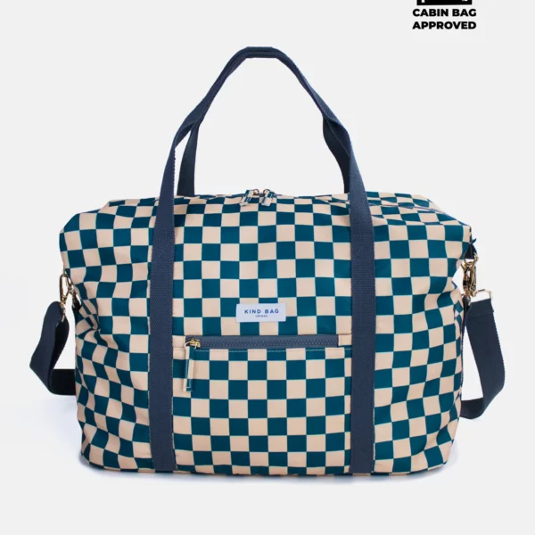 Weekender - Checkerb. Teal & Beige