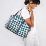 Sac de voyage pour enfant Checkerb. Bleu sarcelle et beige, vue détaillée 5 | One Horizon