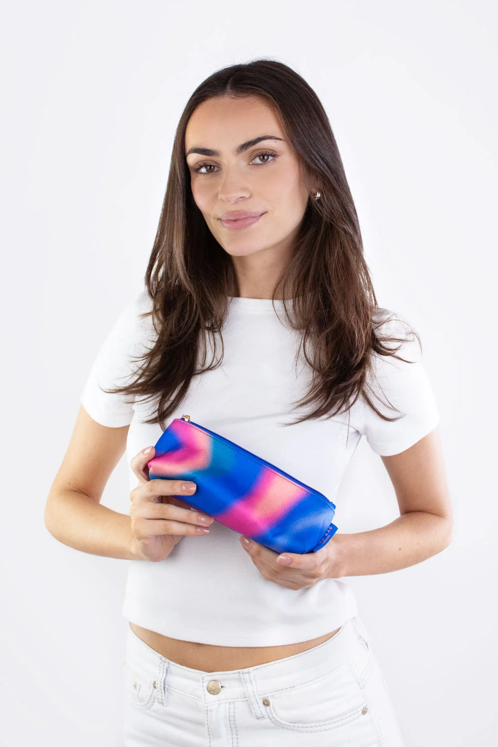 Kids' Bag Essentials Case Aurora Blue & Pink, Detail View 10 | One Horizon