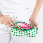 Kids' Bag Essentials Case - Blurred Plaid, Detail View 7 | One Horizon
