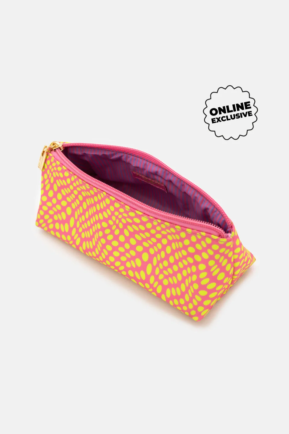 Kind Bag Essentials Case Twisted Polka pink & yellow | One Horizon