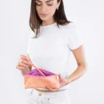 Kids' Bag Essentials Case, Twisted Polka, Pink & Yellow, Detail View 4 | One Horizon