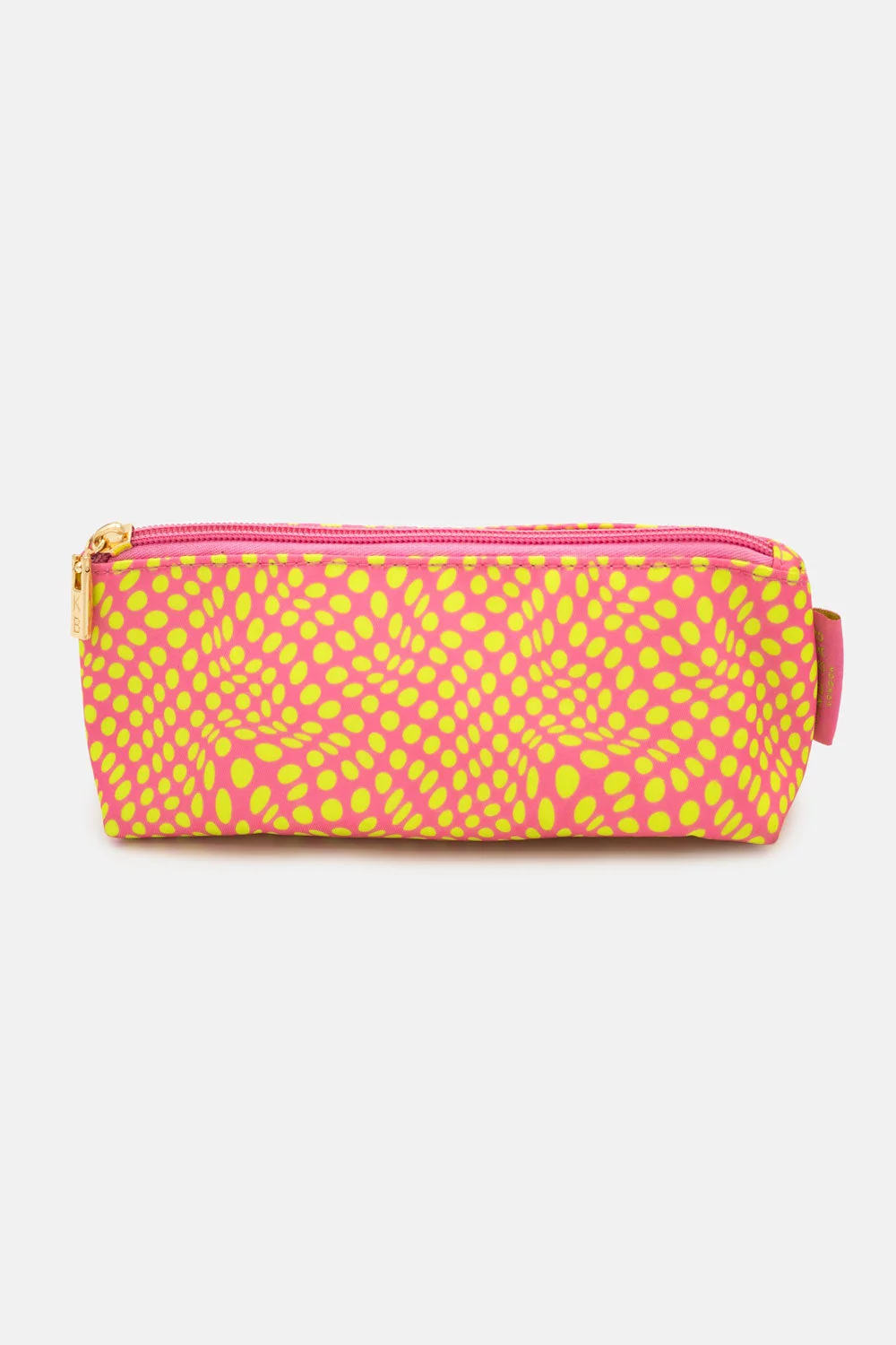 Kids' Bag Essentials Case, Twisted Polka, Pink & Yellow, Detail View 5 | One Horizon