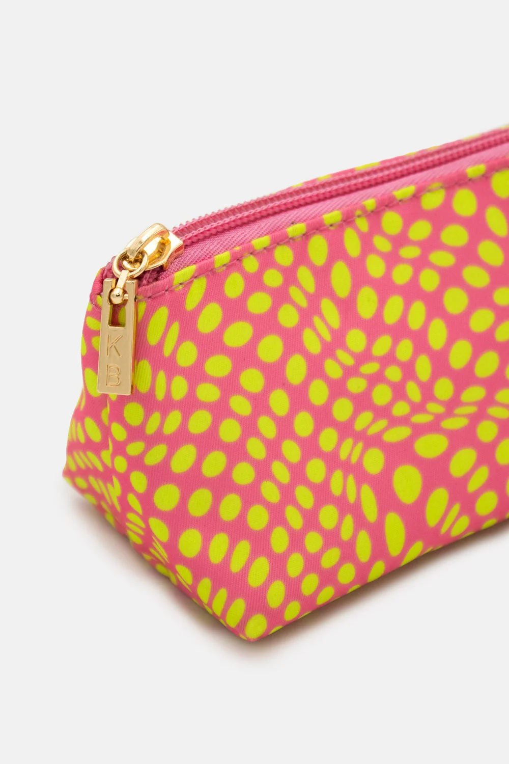 Kids' Bag Essentials Case, Twisted Polka, Pink & Yellow, Detail View 12 | One Horizon