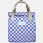 Lunch bag Checkerboard Blue & Pink