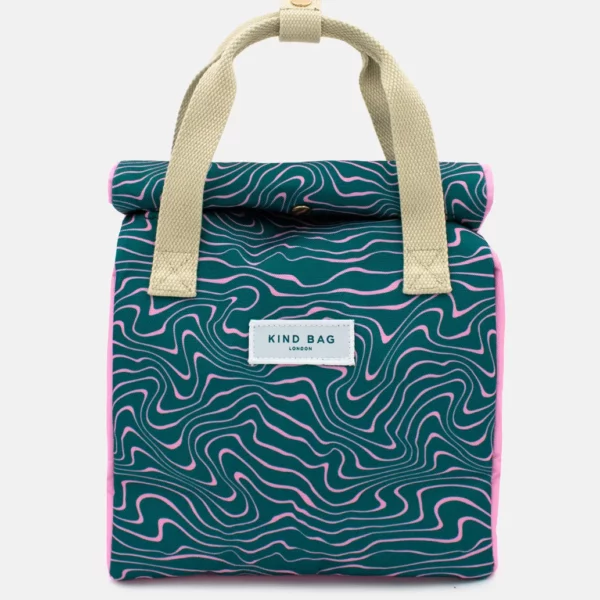 Lunch bag Contours Green & Pink