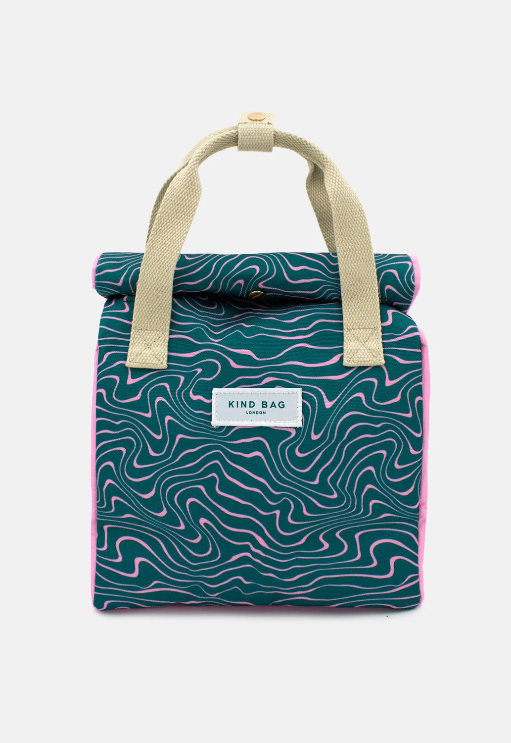 Lunch bag Contours Green & Pink