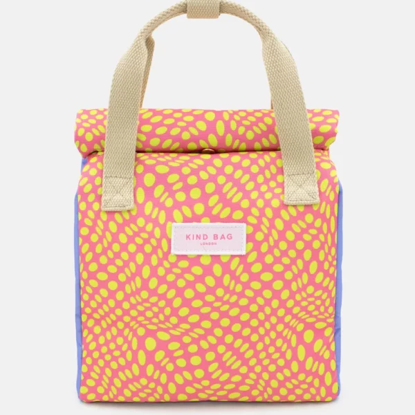 Lunch bag Twisted Polka Pink & Yellow