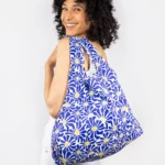 Children's Bag, Medium, Abstract Flowers, Blue | One Horizon