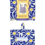 Kind Bag Medium Bag Abstract Flowers Blue, Detail View 11 | One Horizon