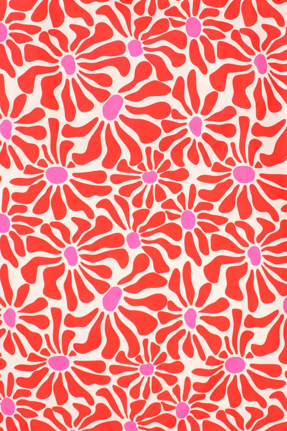 Kind Bag Medium Bag Abstract Flowers Red, Detail View 3 | One Horizon