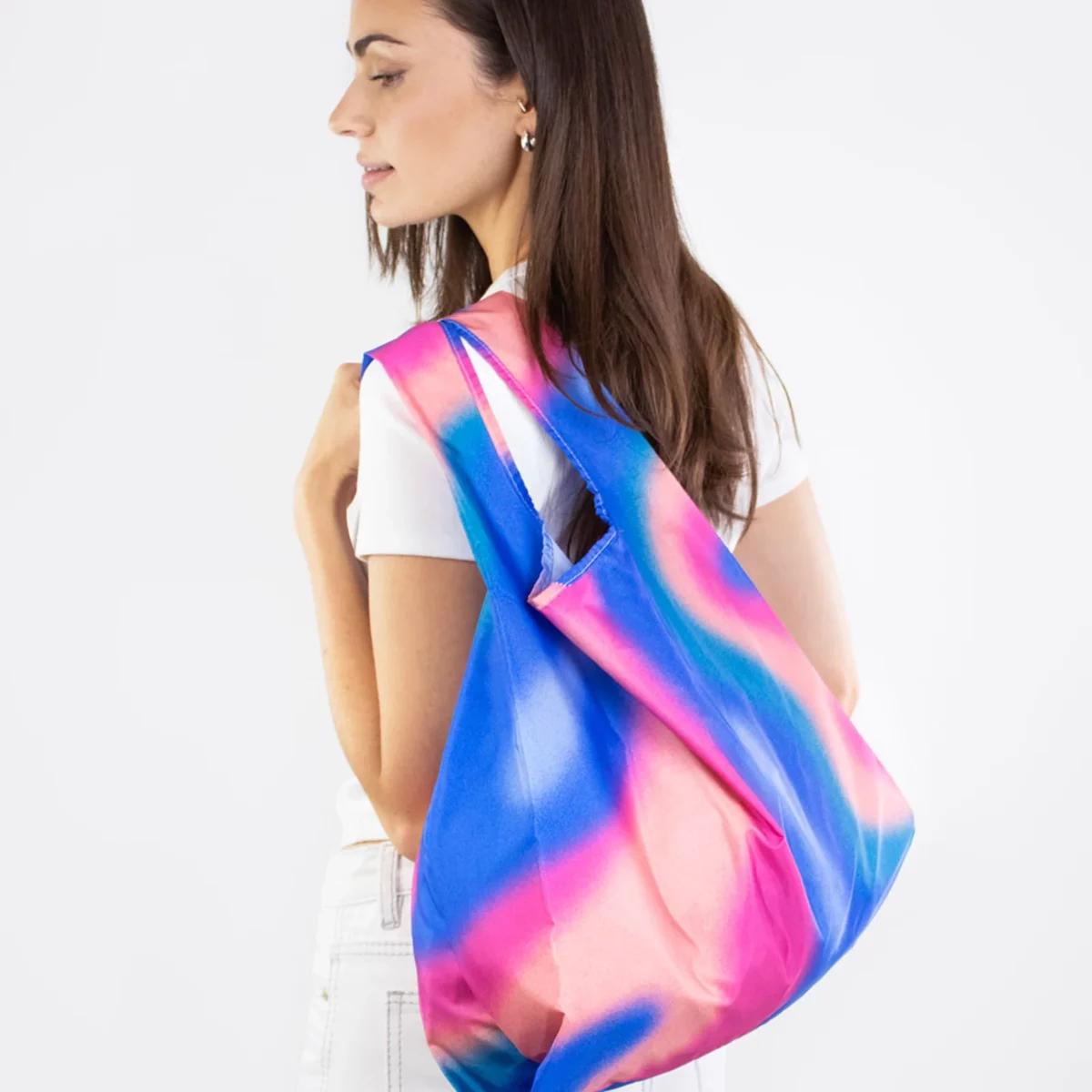 Kind Bag Medium Bag Aurora Blue & Pink, Detail View 5 | One Horizon