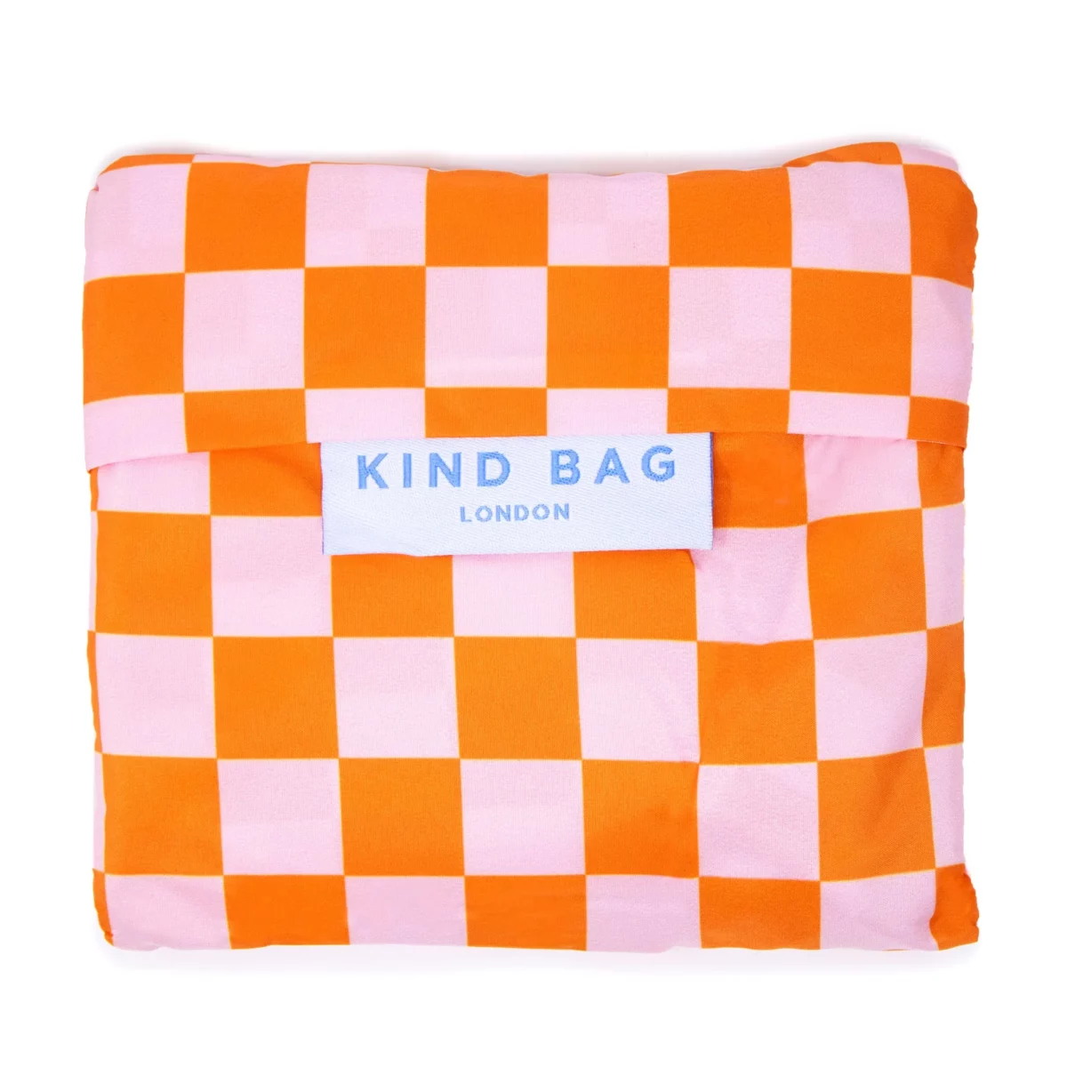 Kind Bag Medium Bag Checkerb. Pink & Orange, Close-up 2 | One Horizon