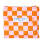 Kind Bag Medium Bag Checkerb. Pink & Orange, Close-up 2 | One Horizon