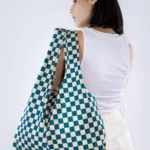 Kind Bag Medium Bag Checkerb. Teal & Beige | One Horizon