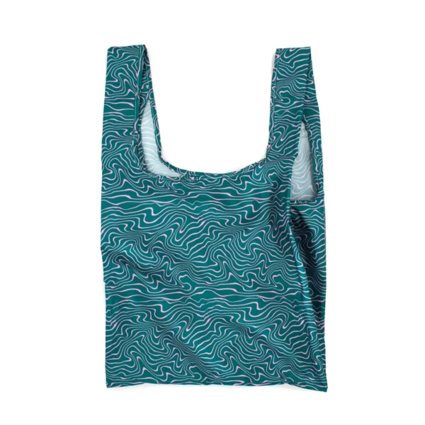 Medium Bag - Contours green & pink