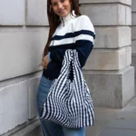 Kind Bag Medium Bag Gingham Distorted, Close-up 2 | One Horizon