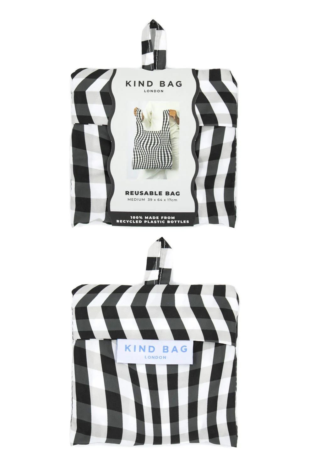 Kind Bag Medium Bag Gingham Distorted, Detail View 9 | One Horizon
