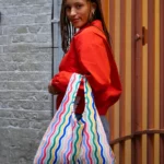 Kind Bag Medium Bag Rainbow Waves, Detail View 2 | One Horizon