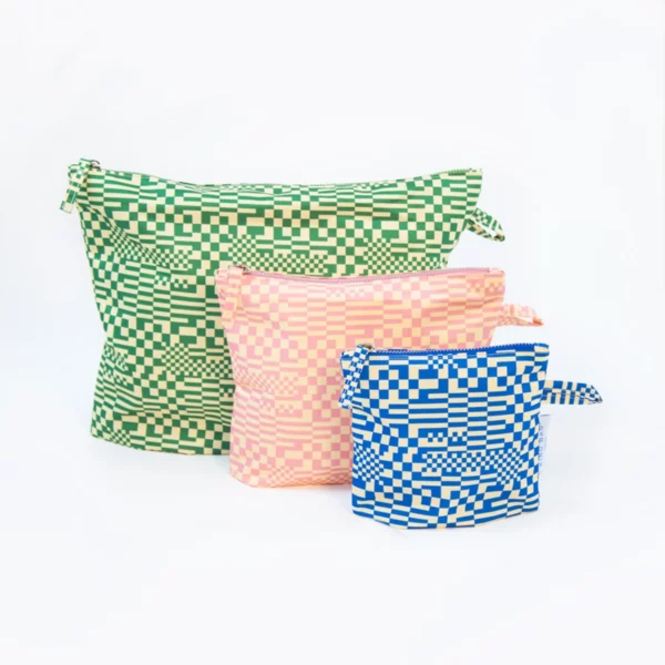 Pouches 3-Pack - Trippy Checkerboard