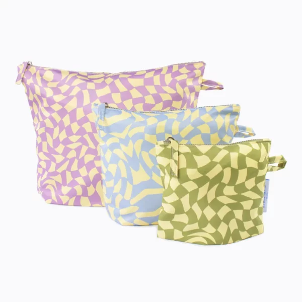 Pouches 3-Pack - Wavy Check