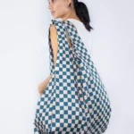 Kind Bag XL Bag Checkerb. Teal & Beige | One Horizon