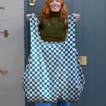 Kind Bag XL Bag Checkerb. Teal & Beige, Detailansicht 2 | One Horizon