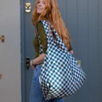 Kind Bag XL Bag Checkerb. Teal & Beige, Detailansicht 6 | One Horizon