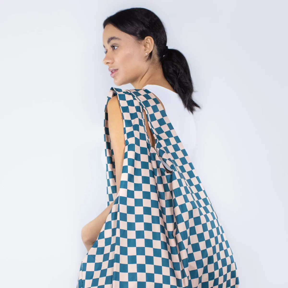 Kind Bag XL Bag Checkerb. Teal & Beige, Detailansicht 11 | One Horizon