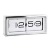 BRICK - horloge murale et de table Noir sur blanc Acier inoxydable