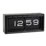 BRICK - horloge murale et de table Blanc sur noir Noir